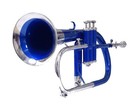Weekend Sale  Blue Nickle 3 Valve Bb f Indian Flugel Horn hard Case mouthpiece
