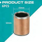 6pcs Sleeve Bearings 12mm Borex15mm Odx12mm Length  Oilless Self-lubricating Bro