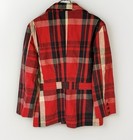Ralph Lauren Country Safari Jacket 11 M l Red Check Flannel Vintage 90s Rare