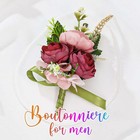 Bride Wedding Rose Boutonniere Men s Flower Buttonholes Groomsmans Prom Suit    