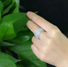 Gorgeous 925 Silver Plated Jewelry Cubic Zircon Ring Women Wedding Gift Sz 6-10