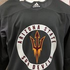 Adidas Arizona State Sun Devils Mens Hockey Jersey Grey Size 54 Canada Made