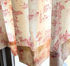 Pair Of Laura Ashley Vintage Toile W  Ballooons Curtain Panels  Zz685