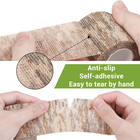 Camo Wrap Tape 6 Roll   1 2 3in X 14 8 Ft Self-adhesive Camouflage Bandage Stretch