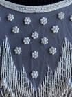 New White Wedding Body Jewelry Pearls Fringe Pullover Shawl Collar Flapper