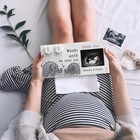 Baby Sonogram Picture Frame W  Baby Countdown Weeks - Standard 4x3 Ultrasound   
