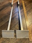Vintage Lot 2 Aluminum Grave Marker Used 36    Metal Stake Halloween Decor