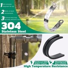 125 Pieces Stainless Steel Cable Clamps Assortment Kit   12 Sizes Rubber Coated