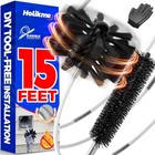 15 Feet Dryer Vent Cleaner Kit  Lint Remover  Extends Up To 15 Feet  White