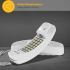 At t Telephone Push Button Corded Desk Wall Mount Home Trimline Phone White New