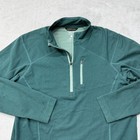 Mountain Hardwear Quarter Zip Pullover Mens Large Green Fleece Layer Outdoors
