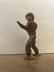 Vintage  Barclay 1950 s Pod Foot  Metal Soldier  Running With Rifle  B234