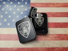 Twenty Fu   kin Years Nypd Laser Engraved Lighter With Tin Case Black Metal  
