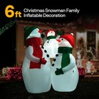 6ft Christmas Inflatable Snowmen Family Led Lighted Blow-up Lawn Yard Decoration