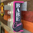 Babe Cave Double Sided Marquee Led Sign  For Home Bar She Shed Arcade Brand New 