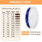 Artistic Wire 82ft 28 Gauge Stainless Steel Craft Wrapping Wire  Blue