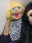 Set Of 4 Plush Hand Puppets By Melissa   Doug Chimpanzee lion doctor mermaid