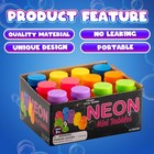 Mini Neon Party Bubbles For Kids -  pack Of 12  Bulk Wands And Bottles For Blowi