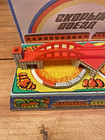 Vintage Tin Litho Russian Wind Up Train Works With Key   Box L2