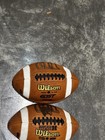 Lot Of 3 Wilson 1003 Gst Nfhs Collegiate Leather Tan Game Footballs