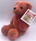 Plush Bear 2002 Avon 13    Year Of The Teddy Bear 100th Aniversary Tags Coral Pink