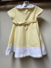 Vintage Baby Togs Yellow Collared Butterfly Bow Girls Dress Size 2 Years