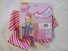 Jojo Siwa Large 7  Hair Bow  7  Pink white With Rhinestones Nwt