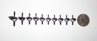 New Set Of 10 Fuji Bnog Black Aluminum Oxide Casting Fishing Rod Guides  12-7 
