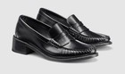 G h  Bass Women s Whitney Heel Weejuns Loafers Shoes Black Size 6 5m   Leather