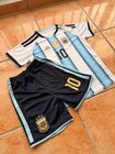 Argentina Kids Set Jersey   Shorts World Cup 2026 Messi 10 New