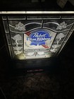 Vintage Pabst Blue Ribbon Beer Lighted  Sign   Digital Clock 1989 Brewing Works