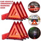 6pack Large Emergency Breakdown Red Warning Triangle Road Traffic Hazard Safety
