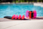 Medium Resistance Hybrid Aquatic Training Fin Set - Pink   Aquatic Cuffs   Quick