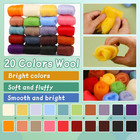 Needle Felting Kit  Wool Roving 20 Colors Set  Wool Felting Kit Felt Molds With 