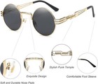 Sunglasses Men Shades Round Gold Frame Hip Hop Style Retro New Model Eye Glasses