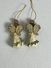 2 Irish Celtic Angels Christmas Ornament Resin Shamrock Heart Cross