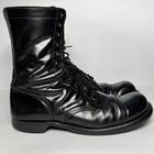      Vintage Corcoran Men   s 10    Jump Boots 1500 Made In Usa Size 12c Black Leather