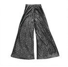 Vintage 70   s Metallic Lurex Wide Leg Pants Disco Silver Sparkle Women   s Xs s