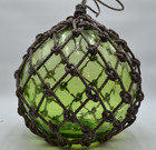 Vintage Glass Fishing Float In  Light Green