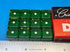12 Beautiful Vintage Green Bakelite New Old Stock Crisloid Dice Larger  B-88