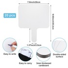 20 Pcs 8x10  Handheld Dry Erase Answer Paddles Double Sided White Board Sign