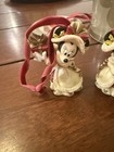 Disney Parks Retired Set Of 3 Victorian Minnie Mickey Mouse Christmas Ornaments