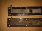 Pair Early Slide Bolt Shutter Latch  Catch Rustic Antique Iron steel 12 1 2 x 2 