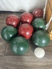 Sportcraft Heritage Bocce Ball Set  8 Balls   Pallino With Wooden Crate  No Lid 