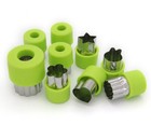 9-pack Fruit   Veggie Cutter Set     Mini Cookie Shape Slicer Mold Stainless Steel
