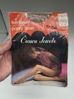 Vintage Crown Jewels Pantyhose Size B Beige Made In Usa Nos