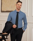 Mens Dress Shirts Long Sleeve Contrast Button Down Shirt For Men Business For   