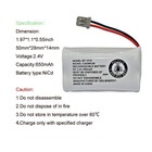 Bt-1015 Bt1015 Battery Compatible For Uniden Bt1007 Bt-1007 Bt904 Bt-904 Bbty   