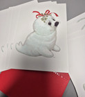 Vtg Current Morehead Endangered Young  uns Xmas Seal Pup 8 Cards 2 Designs 9 Env
