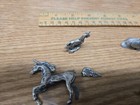 Lot Of  17  Vintage Pewter Unicorns  Crystal Gems